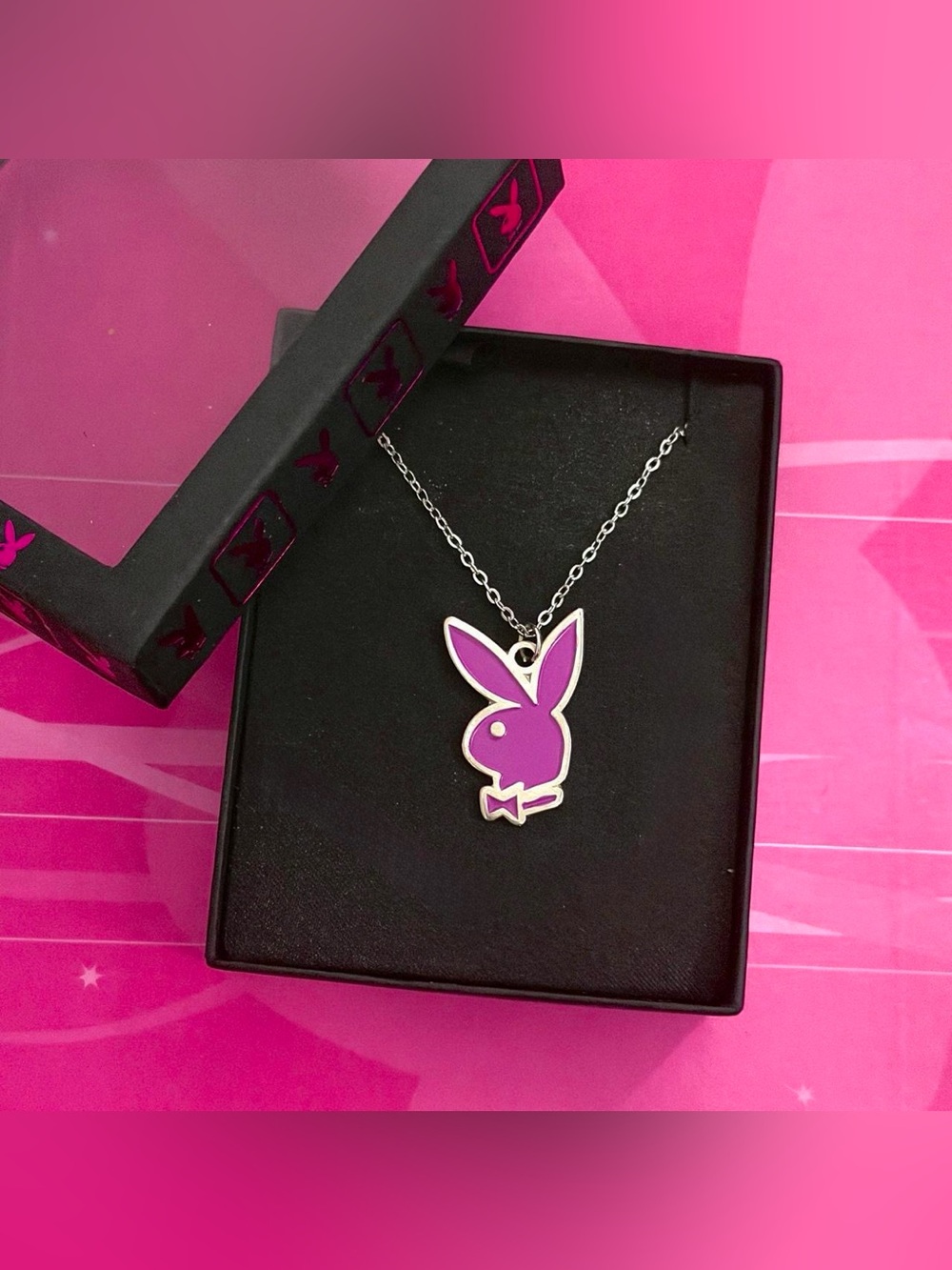 Playboy Y2K bunny necklace NIB